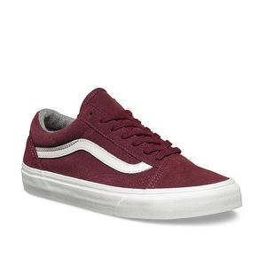 SOLD burgundy old skool suede vans